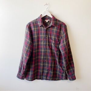 CARBON 2 COBALT Upper Echelon Plaid Shirt! Large Men’s Blue Red Button Down
